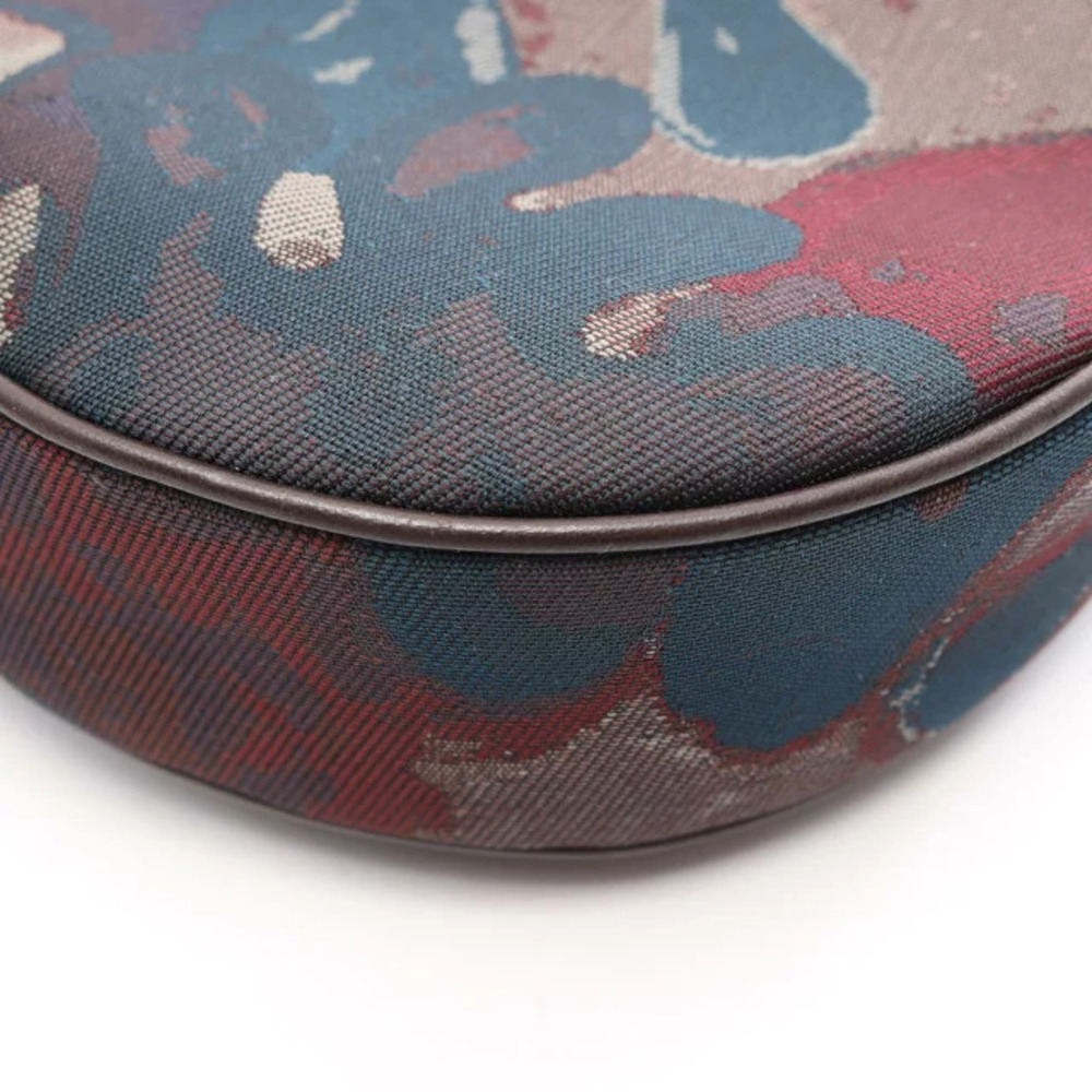 Christian Dior PETER DOIG Saddle Bag Waist Body Canvas Leather Brown Multicolor - Picture 6 of 6